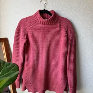 a new day Women's Vibrant Pink Turtleneck Sweater